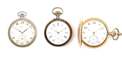 3 Taschenuhren, 1 Uhrkette - Jewellery and watches