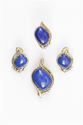 Lapis Lazuli-Brillant - Schmuckgarnitur - Klenoty a náramkové