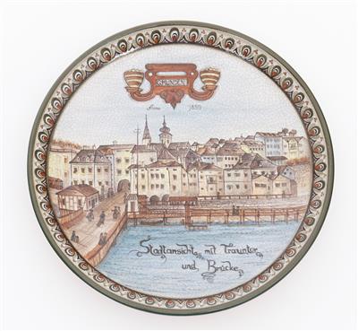 Wandzierteller/Schüssel "Gmunden anno 1899" - Antiques and art