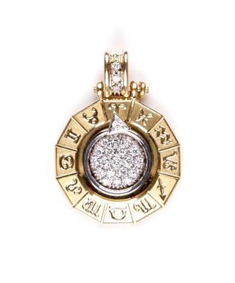 Brillant Sternzeichenanhänger zus. ca. 0,50 ct - Jewellery and watches
