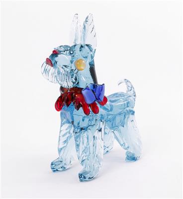 Tierplastik "Foxterrier, Murano 2. Hälfte 20. Jahrhundert - Kunst und Antiquitäten