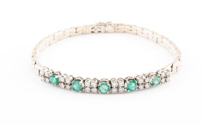 Smaragd-Brillantarmband - Jewellery and watches
