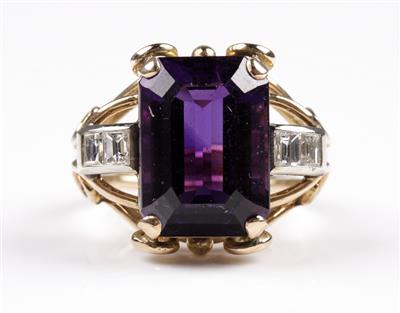 Amethyst-Diamantdamenring - Jewellery and watches