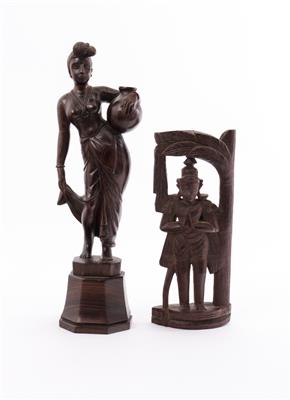 2 Skulpturen, Indien, 20. Jh. - Kunst und Antiquitäten