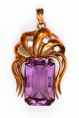 Amethyst Brillantanhänger - Schmuck