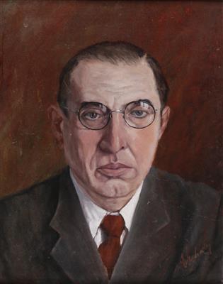 Bildnis Ferdinand Markl (1898-1960), Bürgermeister von Linz-Urfahr 1945-1955 - Obrazy