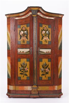 Innviertler Brautschrank einer Mehrnbacher Werkstätte, Oberösterreich, datiert 1833 - Kunst und Antiquitäten