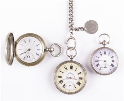 3 Schlüsseltaschenuhren - Jewellery and watches