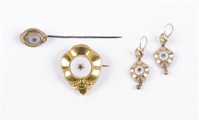 Schmuckset um 1900 - Schmuck und Uhren