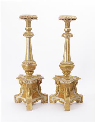 Paar Altarleuchter im Stil des Spätbarock, 19. Jahrhundert - Kunst und Antiquitäten