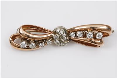 Brillant Diamantbrosche, zus. ca. 0,80 ct - Jewellery and watches
