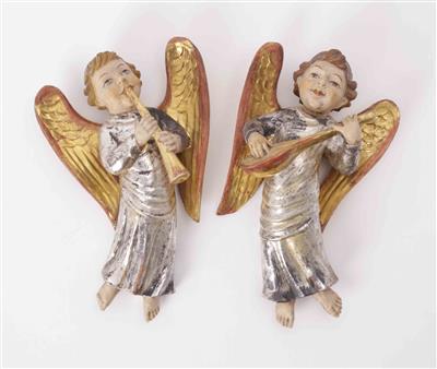 Paar fliegende und musizierende Engel, 20. Jahrhundert - Antiques and art