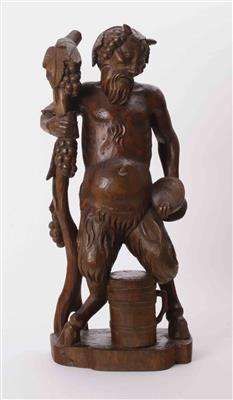 Satyr mit Weinstock und Weinfaß, 20. Jahrhundert - Antiques and art