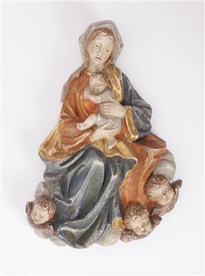 Maria mit Christuskind im Wolkenhimmel, 20. Jahrhundert - Antiques and art