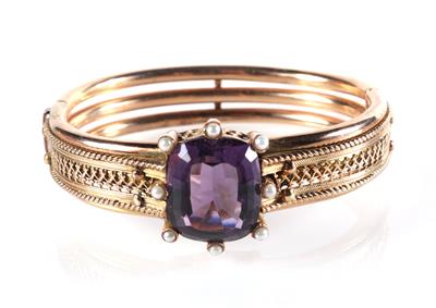 Amethyst Kulturperlen Armreif - Schmuck und Uhren