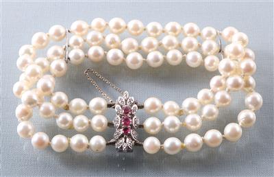 Diamant Rubin Kulturperlenarmkette - Jewellery and watches