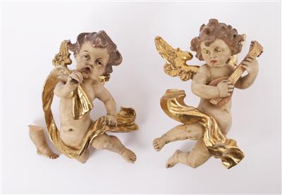 Paar fliegende Engel, wohl Verra, Osttirol 20. Jahrhundert - Kunst und Antiquitäten