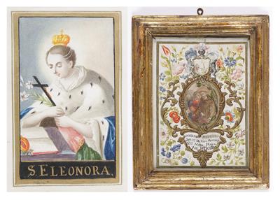 2 Andachtsbilder, 18. Jahrhundert: - Obrazy