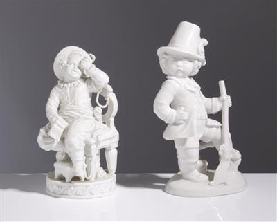 Zwei Porzellanfiguren: - Umění a starožitnosti