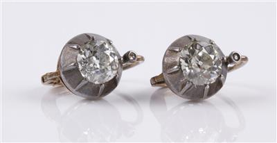 Altschliffbrillant Diamant Ohrringe zus. ca. 3 ct - Schmuck und Uhren