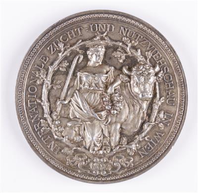 Medaille um 1893, Internationale Zucht- und Nutzviehschau in Wien - Schmuck und Uhren