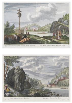 Zwei Ansichten von Linz, um 1730 - Paintings
