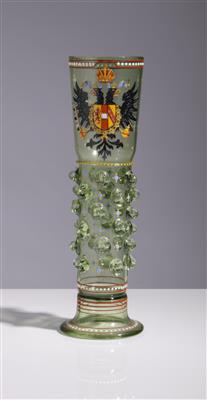 Vase mit k. k. österreichischem Doppeladler, J.  &  L. Lobmeyr, Wien, Anfang 20. Jahrhundert - Kunst & Antiquitäten