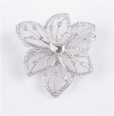 Brillant Diamantblüten Brosche zus. 1,41 ct - Jewellery and watches