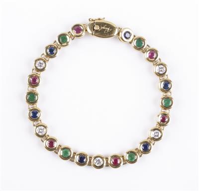 Brillant Saphir Smaragd Rubin Armkette - Gioielli e orologi