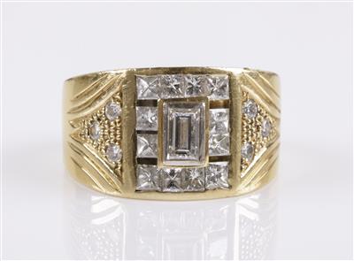 Diamant-Brillant Herrenring zus. ca. 3,00 ct - Jewellery and watches