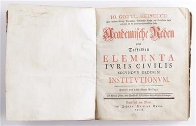 Buch: Akademische Reden über Civil Recht, Frankfurt a. Main, 1758 - Antiques and art