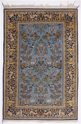 Ghom Teppich, ca. 210 x 139 cm, Zentralpersien (Iran), 2. Hälfte 20. Jahrhundert - Kunst & Antiquitäten