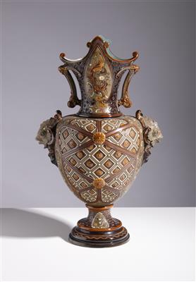 Historismus Vase, Wilhelm Schiller  &  Sohn, Böhmen um 1880 - Umění a starožitnosti