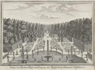 Ansicht des Schlossparks von Hellbrunn bei Salzburg, Matthias Diesel (1675-1752)  &  Karl Remshart (1678-1735) - Bilder