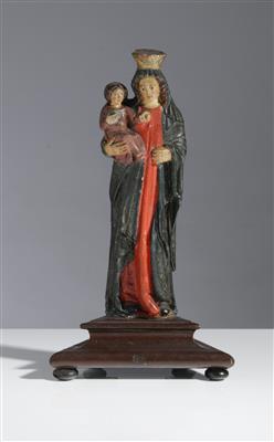 Madonna mit Christuskind, Alpenländisch, 19. Jahrhundert - Antiquitäten, Möbel & Teppiche