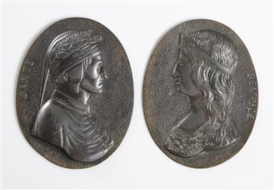 Paar Medaillons, Italien, Ende 19. Jahrhundert - Antiquitäten, Möbel & Teppiche