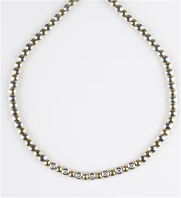 Brillantcollier zus. 0,76 ct - Klenoty a Hodinky