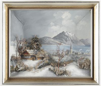 Diorama: Winterliches Altmünster am Traunsee, um 1930 - Antiquitäten, Möbel  & Teppiche 2020/09/08 - Realized price: EUR 260 - Dorotheum
