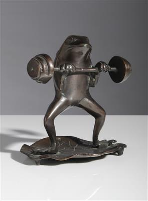 Frosch mit Langhantel, 20. Jahrhundert - Arte e antiquariato