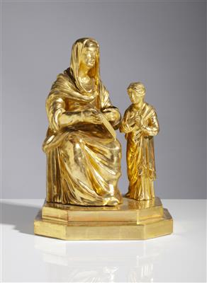 Hl. Anna lehrt der Hl. Maria das Lesen, 19. Jahrhundert - Arte e antiquariato