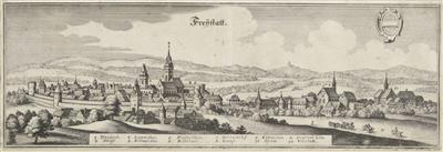 Ansicht von Freistadt in Oberösterreich, 17. Jahrhundert - Paintings
