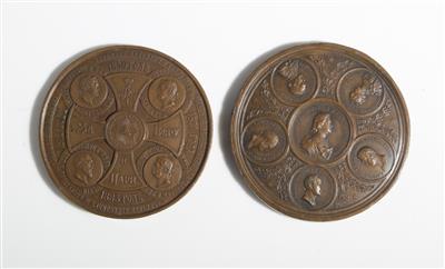 Zwei russische Medaillen zur Einweihung von Kirchen, 19. Jahrhundert - Antiques and art