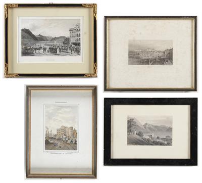 Vier Ansichten von Gmunden, 19. Jahrhundert - Obrazy