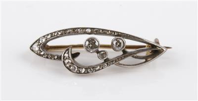 Altschliffbrosche um 1900 zus. ca. 0,40 ct - Jewellery and watches