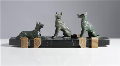 Schäferhundgruppe, Jacques Limousin, Entwurf um 1930 - Umění a starožitnosti