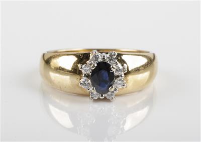 Brillant Saphir Ring - Klenoty a Hodinky