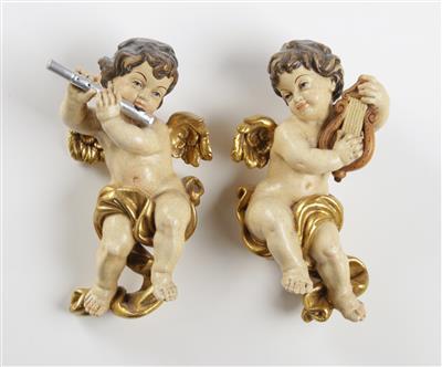 Paar musizierende Engel im Barockstil - Kunst & Antiquitäten