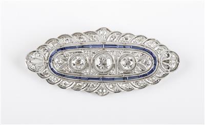 Art Deco Brosche Diamanten zus. ca. 1,80 ct - Gioielli e orologi