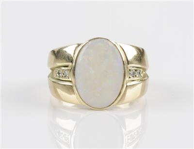 Brillant-Opal-Ring - Schmuck & Uhren