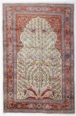 Kayseri Seidenteppich, ca. 170 x 113 cm, Zentralanatolien (Türkei), Ende 20. Jahrhundert - Antiques and furniture